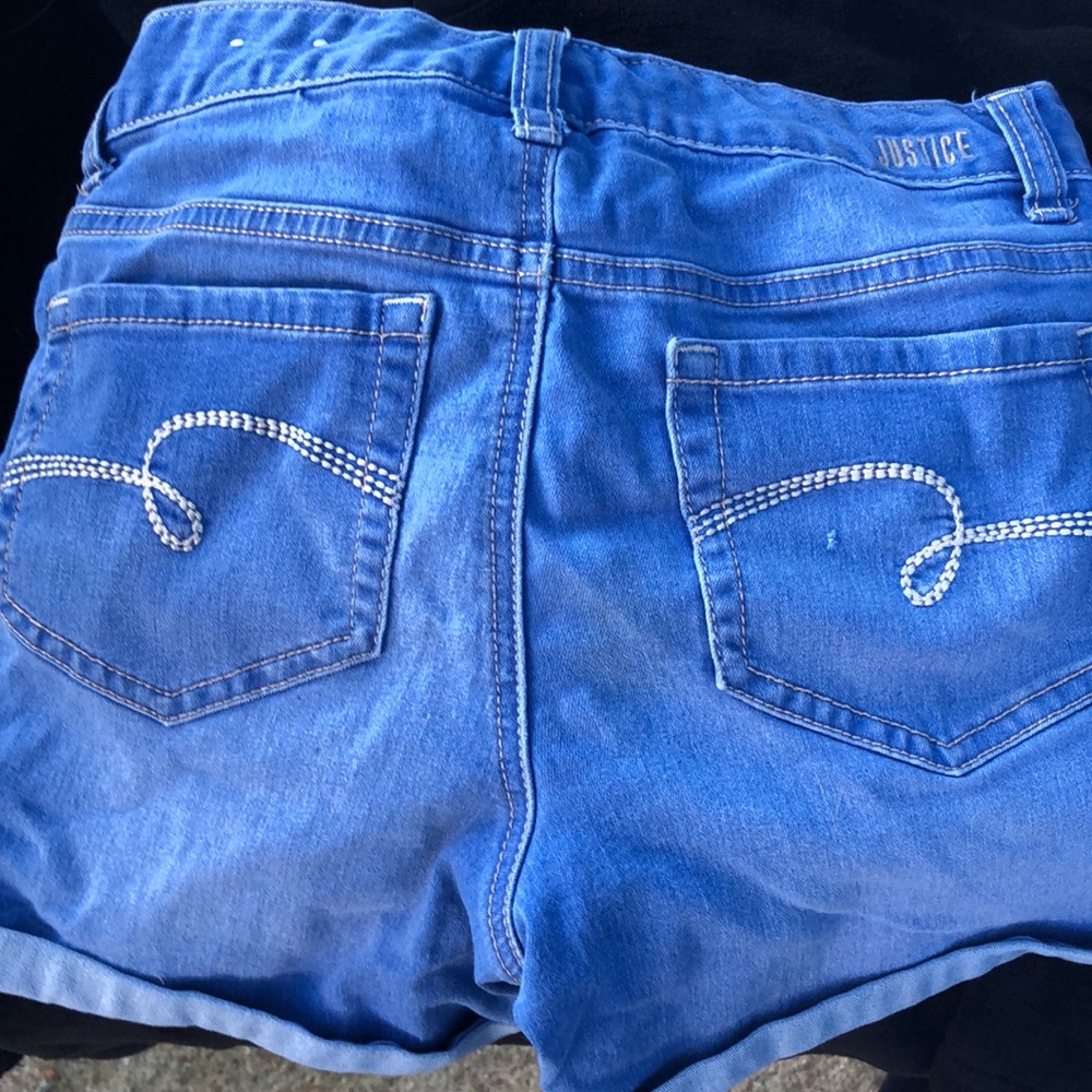 Blue jean shorts from justice